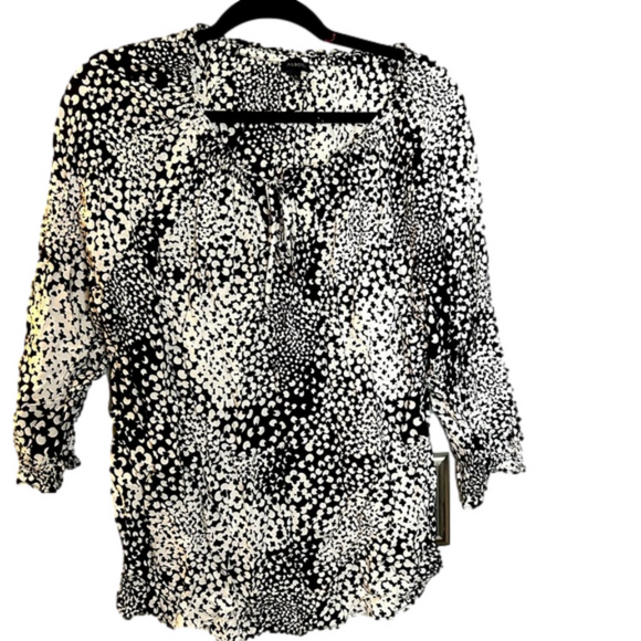 Talbots Tops - Black and white Talbots animal print flowy top xl